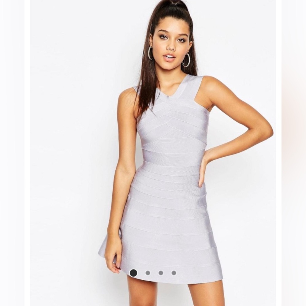 Purple bandage mini dress